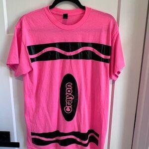 Crayon Pink Graphic T-Shirt